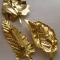 Vintage Lot of 3 Shiny Autumn Fall Leaf Brooches