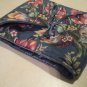 Elegant Cloth and Silk Flower Cosmetic Make up Bag