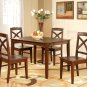 Lisbon 5-PC Rectangular Dinette Kitchen Table Set-Size 36"x 48".  In Espresso.  SKU: LB5-ESP