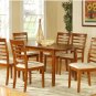 Picasso 7-PC Rectangular Dinette Dining Table Set-32"x 60" with 12"extension leaf. SKU: PS7-SBR