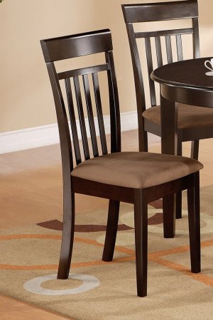 Lot of 10 Capri dining chairs with microfiber upholstered seat in Cappuccino. SKU#: EWCDC-CAP-C