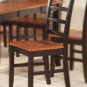 Set of 6 Parfait dining chairs with microfiber upholstered seat in black finish.