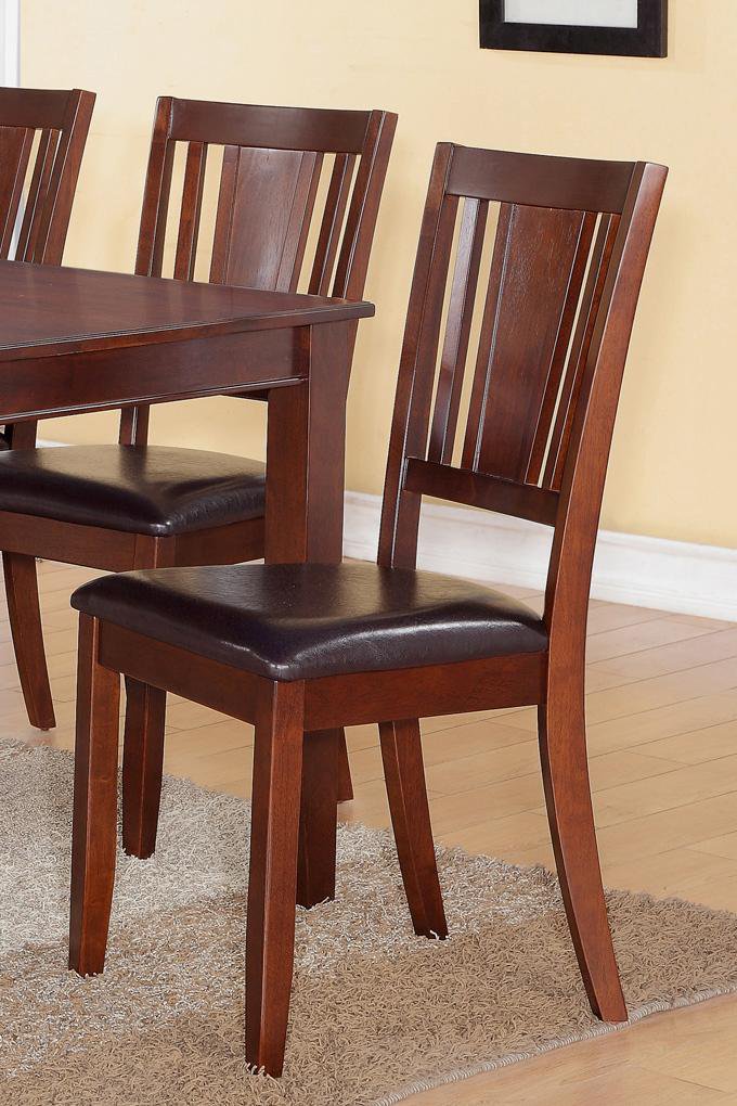 5PC DUDLEY DINING TABLE 36x60 w/4 WOODEN SEAT CHAIRS IN