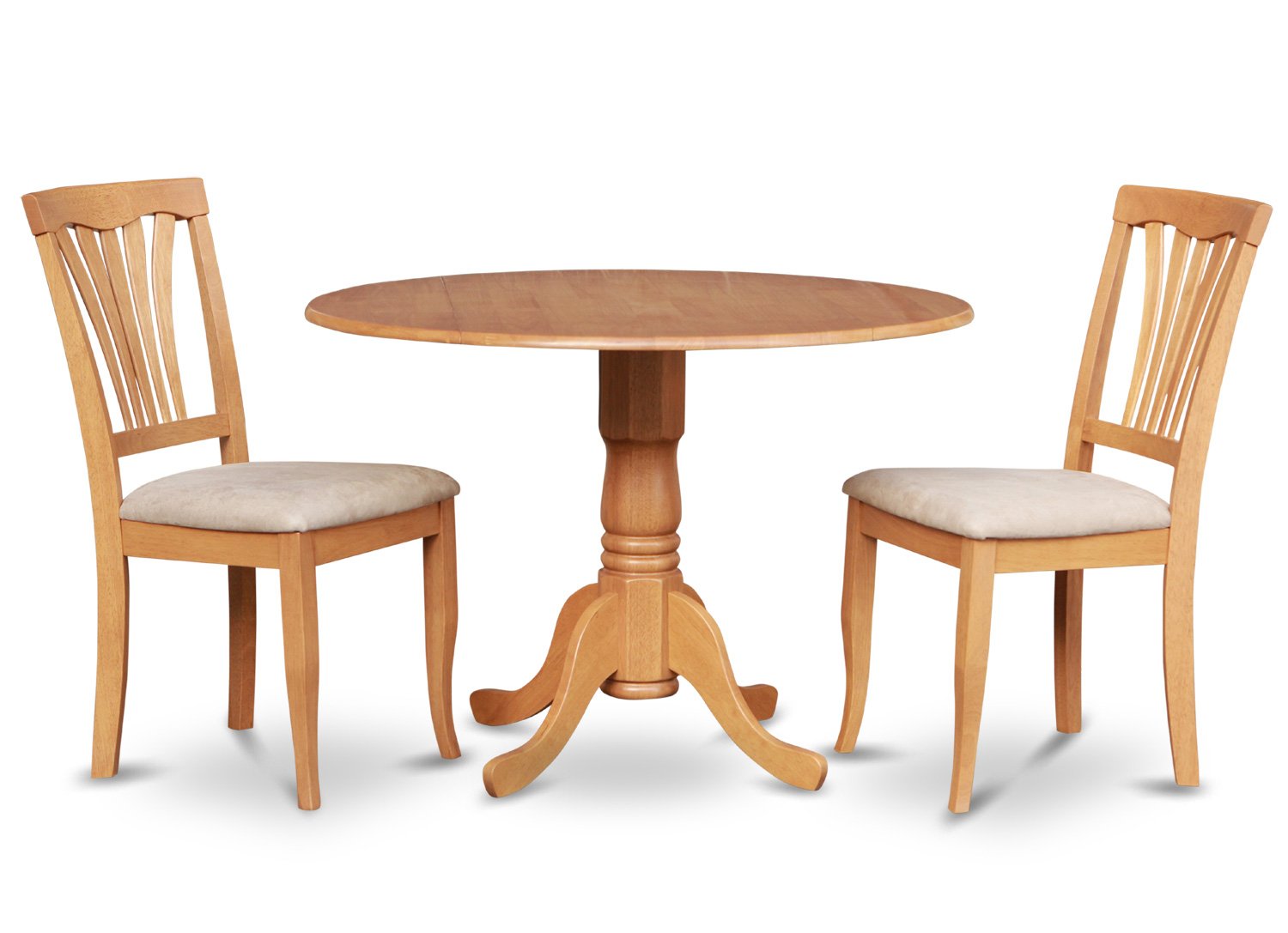 3PC kitchen set, Dublin table 42” round w/2 padded chairs in