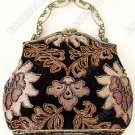 Vintage Floral Motif Beaded Purse/Hand Bag