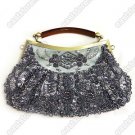 Navy Beaded handbag