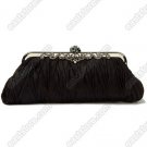 Pleated Satin Evening Bag