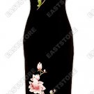 Feminine Flower Embroidery Velvet Cheongsam