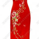 Eternal Floral Embroidery Silk Dress