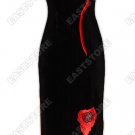 Flower Embroidered Velvet Cheongsam