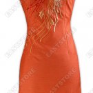 Floral Embroidered Knee-Length Thai Silk Cheongsam