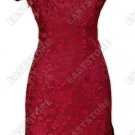 Feminity V-neck Silk Brocade Dress