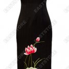 Blossomy Lotus Embroidered Silk Cheongsam