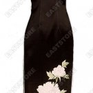 Chic Light Pink Peony Embroidery Silk Cheongsam