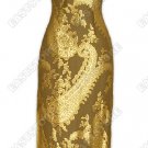 Aberrance Dragon Pattern Burn-out Silk Cheongsam