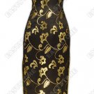 Attractive Gold Pattern Silk Cheongsam