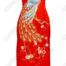 Peacock Embroidered Silk Cheongsam