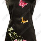 Midnight Rhapsody Banquet Floral Embroidered Mini Dress