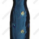 Elegant Embroidered Thai Silk Cheongsam