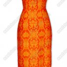 Fashionable Double-Fishes Pattern Silk Cheongsam