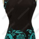 Unique Embroidered Silk Mini Cheongsam