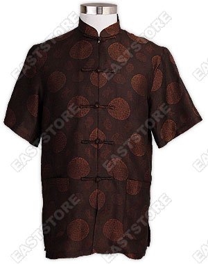 Longevity Pattern Silk Crepe Shirt