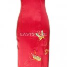 Embroidery Butterfly Cut-in shoulders Silk Dress