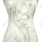 Dazzling Phoenix Embroidery Silk Mini Cheongsam
