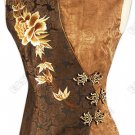 Peony Embroidered Silk Crepe Blouse