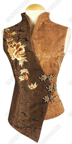 Peony Embroidered Silk Crepe Blouse