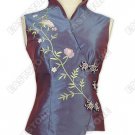 Vine Embroidered Sleeveless Blouse