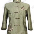 Peony Embroidered Thai Silk Blouse