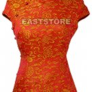 Oriental Longevity Cap Sleeves Blouse
