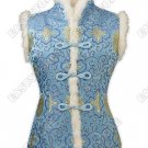Fur-Trimmed Rich Flower Quilted Vest