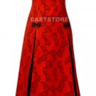 Red Rose Brocade Wedding Dress