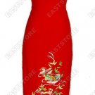 Romantic Mandarin Duck Embroidered Silk Cheongsam