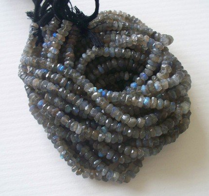 LABRADORITE FACETED RONDELLES