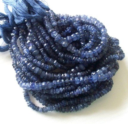 IOLITE FACETED RONDELLES