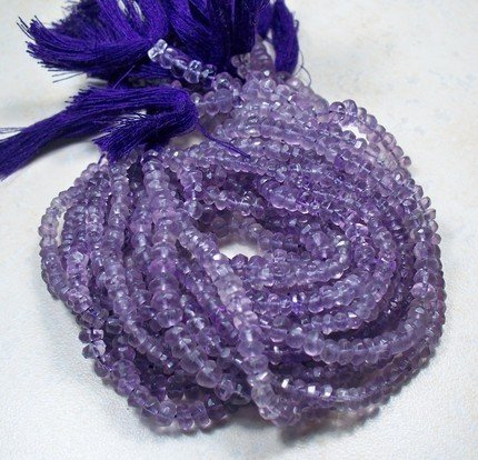 BRAZILIAN AMETHYST FACETED RONDELLES