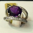 3ct Amethyst and diamond ring