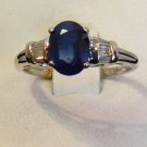    18K Gold 1.50 ct Sapphire & Diamond ring with Appraisal