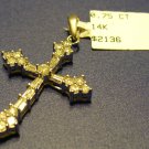 14K Diamond Cross