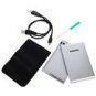 2.5" SATA USB 2.0 HDD External SATA Enclosure with Leather Pouch (Silver)