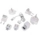 Universal USB Power Charger with Plug Adapters + USB Cable for iPod/iPhone 2G/3G/3GS - [NV-37208]