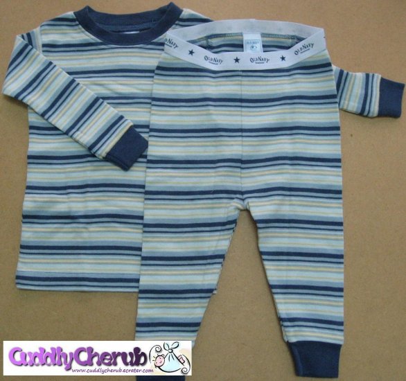 Old Navy Baby Pajamas, Smart Blue Stripes, 6-12months