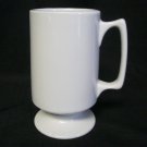 Hall Pottery Vintage Pedestal Cup Tall White Tea Coffee