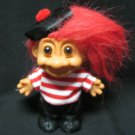 5" Russ Troll Doll Frenchman W Beret & tag Trolls Around The World France