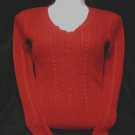 Sweater Womens Sz L Aeropostale V neck Red