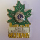 Lions Club Pin  Leader Saskatchewan Canada maple leaf Vintage Rare
