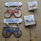 LIONS CLUB PIN & STICK  14-H 1983 DURYEA SET 4 BICYCLE